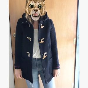 Topshop wool hooded pea coat